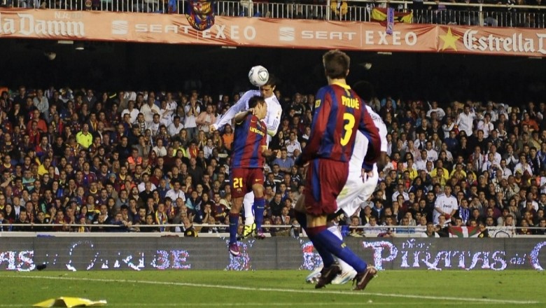 Ronaldo scored the decisive goal against Barcelona to win the 2011 Copa del Rey for Real Madrid
