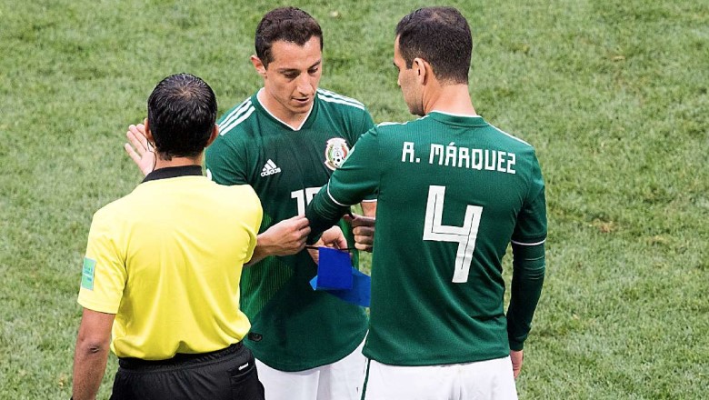 Rafael M&aacute;rquez and Andr&eacute;s Guardado followed Carbajal, also representing Mexico in five World Cups