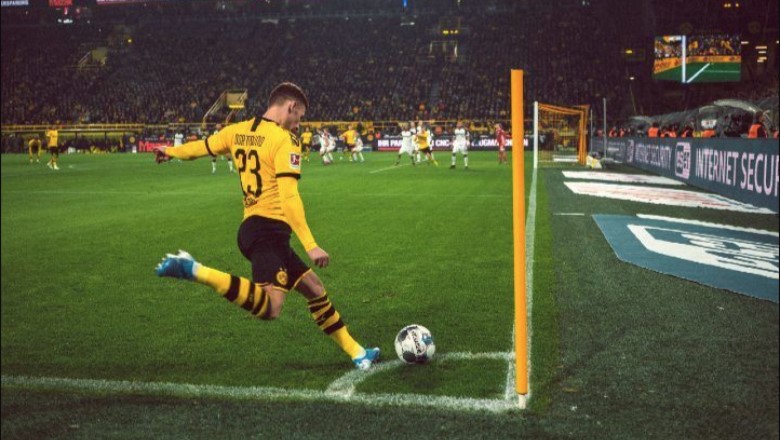 A perfectly executed cross bypasses the defensive line and drops into the most dangerous scoring zone